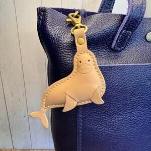 PORTLAND Leather Seal Purse Charm Seals Bag Charm NEW!  FAST SHIP